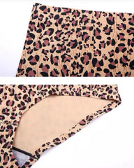 Stylish Bridal Cheetah Bra Panty Sets - Single Padded Non Wired - Brown & White